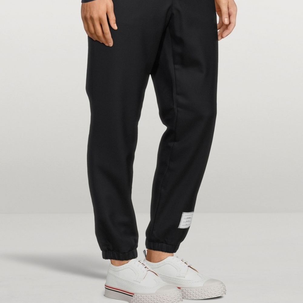 THOM BROWNE Super 120's Wool Twill Track Pants